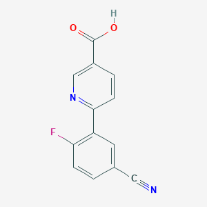 molecular formula C13H7FN2O2 B6388583 MFCD18317282 CAS No. 1261890-03-2