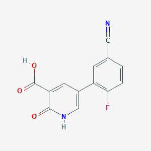 5-(5-Cyano-2-fluorophenyl)-2-hydroxynicotinic acid