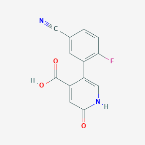 5-(5-Cyano-2-fluorophenyl)-2-hydroxyisonicotinic acid