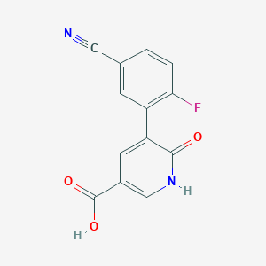 5-(5-Cyano-2-fluorophenyl)-6-hydroxynicotinic acid