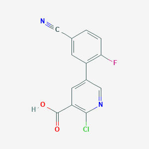 2-CHLORO-5-(5-CYANO-2-FLUOROPHENYL)NICOTINIC ACID