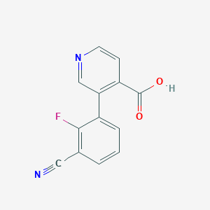 3-(3-Cyano-2-fluorophenyl)isonicotinic acid, 95%