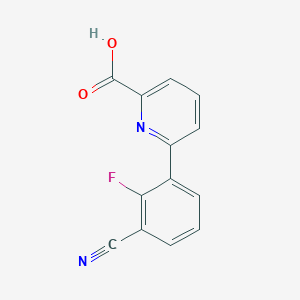 6-(3-Cyano-2-fluorophenyl)picolinic acid