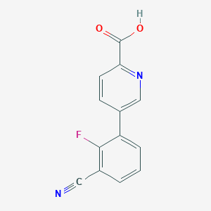 5-(3-Cyano-2-fluorophenyl)picolinic acid