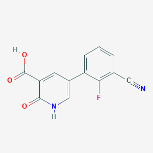 5-(3-Cyano-2-fluorophenyl)-2-hydroxynicotinic acid