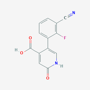 5-(3-Cyano-2-fluorophenyl)-2-hydroxyisonicotinic acid