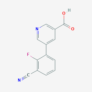 molecular formula C13H7FN2O2 B6388672 MFCD18317298 CAS No. 1261999-70-5