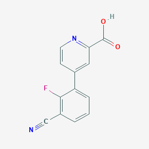 4-(3-Cyano-2-fluorophenyl)picolinic acid