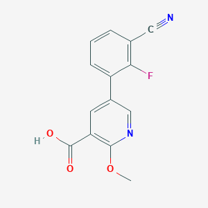 molecular formula C14H9FN2O3 B6388687 MFCD18317309 CAS No. 1261976-74-2