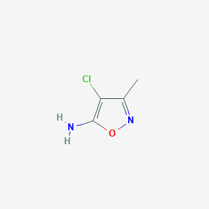 molecular formula C4H5ClN2O B063887 4-氯-3-甲基异恶唑-5-胺 CAS No. 166964-09-6