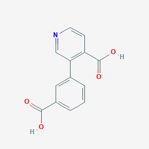 molecular formula C13H9NO4 B6388778 3-(3-Carboxyphenyl)isonicotinic acid, 95% CAS No. 1261968-62-0