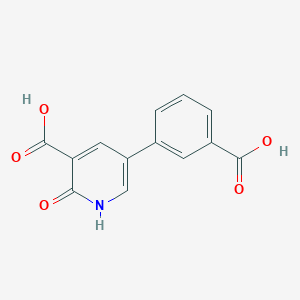 molecular formula C13H9NO5 B6388838 5-(3-Carboxyphenyl)-2-hydroxynicotinic acid CAS No. 1261998-67-7