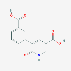 molecular formula C13H9NO5 B6388840 5-(3-Carboxyphenyl)-6-hydroxynicotinic acid CAS No. 1261932-06-2