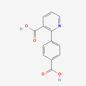 molecular formula C13H9NO4 B6388848 2-(4-Carboxyphenyl)nicotinic acid, 95% CAS No. 1261921-48-5