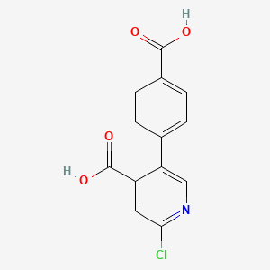 5-(4-Carboxyphenyl)-2-chloropyridine-4-carboxylic acid