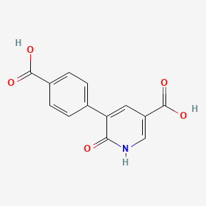 molecular formula C13H9NO5 B6388887 5-(4-Carboxyphenyl)-6-hydroxynicotinic acid CAS No. 1261977-14-3