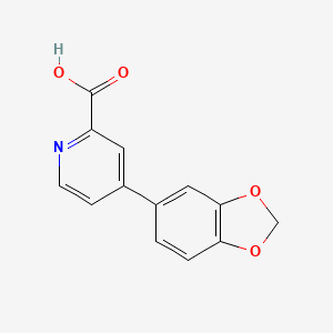 molecular formula C13H9NO4 B6388894 4-(3,4-Methylenedioxyphenyl)picolinic acid CAS No. 1258616-24-8