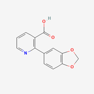 molecular formula C13H9NO4 B6388899 2-(3,4-Methylenedioxyphenyl)nicotinic acid CAS No. 1258633-28-1