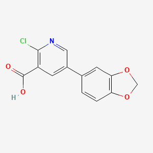 2-Chloro-5-(3,4-methylenedioxyphenyl)nicotinic acid