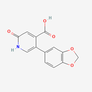 2-Hydroxy-5-(3,4-methylenedioxyphenyl)isonicotinic acid