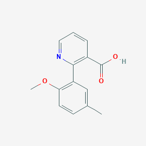 molecular formula C14H13NO3 B6388964 2-(2-Methoxy-5-methylphenyl)pyridine-3-carboxylic acid CAS No. 1255638-89-1