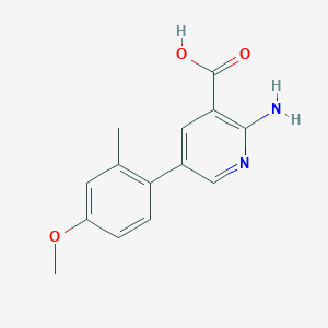 2-Amino-5-(4-methoxy-2-methylphenyl)pyridine-3-carboxylic acid