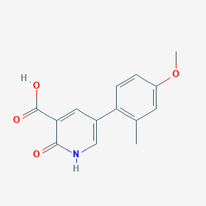 2-Hydroxy-5-(4-methoxy-2-methylphenyl)nicotinic acid