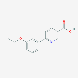 molecular formula C14H13NO3 B6389127 6-(3-Ethoxyphenyl)nicotinic acid CAS No. 1192155-03-5