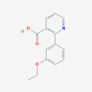 molecular formula C14H13NO3 B6389129 2-(3-Ethoxyphenyl)nicotinic acid, 95% CAS No. 1261922-03-5