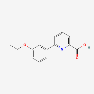 molecular formula C14H13NO3 B6389132 6-(3-Ethoxyphenyl)picolinic acid CAS No. 1261905-96-7