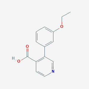 molecular formula C14H13NO3 B6389153 3-(3-ETHOXYPHENYL)ISONICOTINIC ACID CAS No. 1261991-42-7