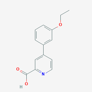 molecular formula C14H13NO3 B6389166 4-(3-Ethoxyphenyl)picolinic acid CAS No. 1261896-94-9