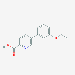 molecular formula C14H13NO3 B6389177 5-(3-Ethoxyphenyl)picolinic acid CAS No. 1261963-96-5