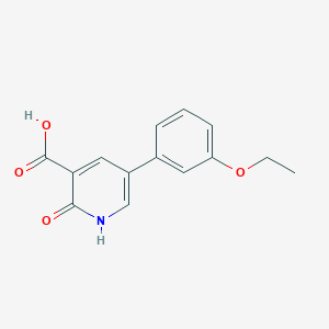 molecular formula C14H13NO4 B6389180 5-(3-Ethoxyphenyl)-2-hydroxynicotinic acid CAS No. 1261922-07-9