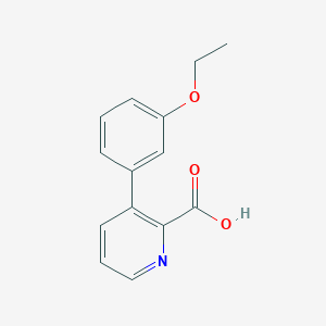 molecular formula C14H13NO3 B6389182 3-(3-Ethoxyphenyl)picolinic acid CAS No. 1261949-15-8