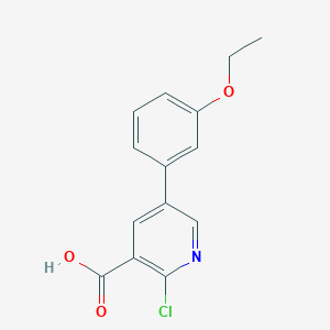 molecular formula C14H12ClNO3 B6389185 2-Chloro-5-(3-ethoxyphenyl)pyridine-3-carboxylic acid CAS No. 1261933-31-6