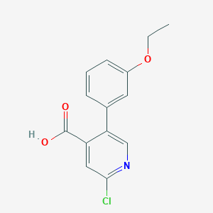 2-Chloro-5-(3-ethoxyphenyl)pyridine-4-carboxylic acid