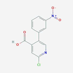 2-Chloro-5-(3-nitrophenyl)pyridine-4-carboxylic acid