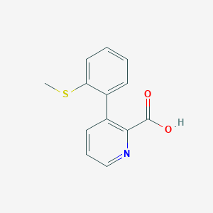 molecular formula C13H11NO2S B6389239 3-(2-Methylthiophenyl)picolinic acid CAS No. 1261998-97-3