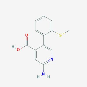 2-Amino-5-(2-methylthiophenyl)isonicotinic acid