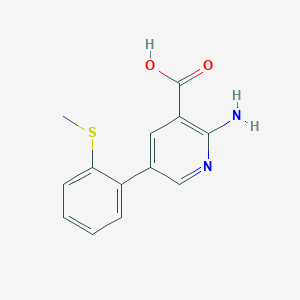 2-Amino-5-(2-methylthiophenyl)nicotinic acid