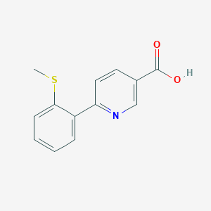 molecular formula C13H11NO2S B6389256 6-(2-Methylthiophenyl)nicotinic acid CAS No. 1261896-95-0