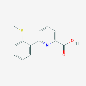 molecular formula C13H11NO2S B6389279 6-(2-Methylthiophenyl)picolinic acid CAS No. 1261922-09-1