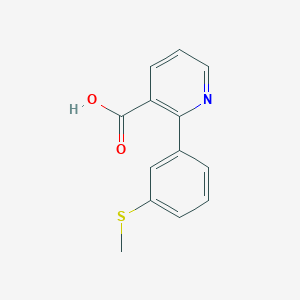 molecular formula C13H11NO2S B6389294 2-(3-Methylthiophenyl)nicotinic acid CAS No. 1261964-11-7