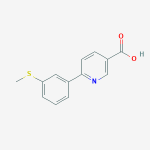 molecular formula C13H11NO2S B6389298 6-(3-Methylthiophenyl)nicotinic acid CAS No. 1261969-20-3