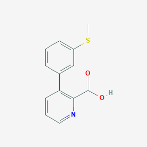 molecular formula C13H11NO2S B6389299 3-(3-Methylthiophenyl)picolinic acid CAS No. 1261922-50-2