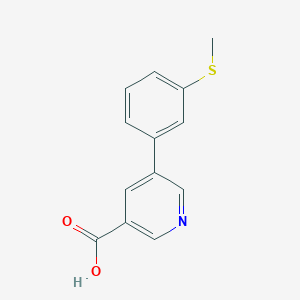 molecular formula C13H11NO2S B6389301 5-(3-Methylthiophenyl)nicotinic acid CAS No. 1261922-32-0