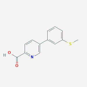 molecular formula C13H11NO2S B6389307 5-(3-Methylthiophenyl)picolinic acid CAS No. 1261931-31-0