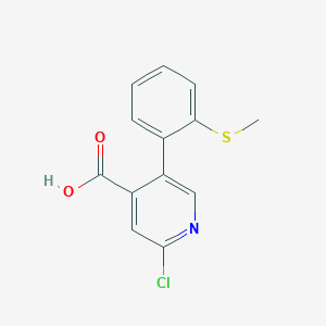 2-Chloro-5-(2-methylthiophenyl)isonicotinic acid