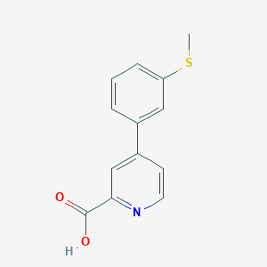 molecular formula C13H11NO2S B6389318 4-(3-Methylthiophenyl)picolinic acid CAS No. 1261922-43-3